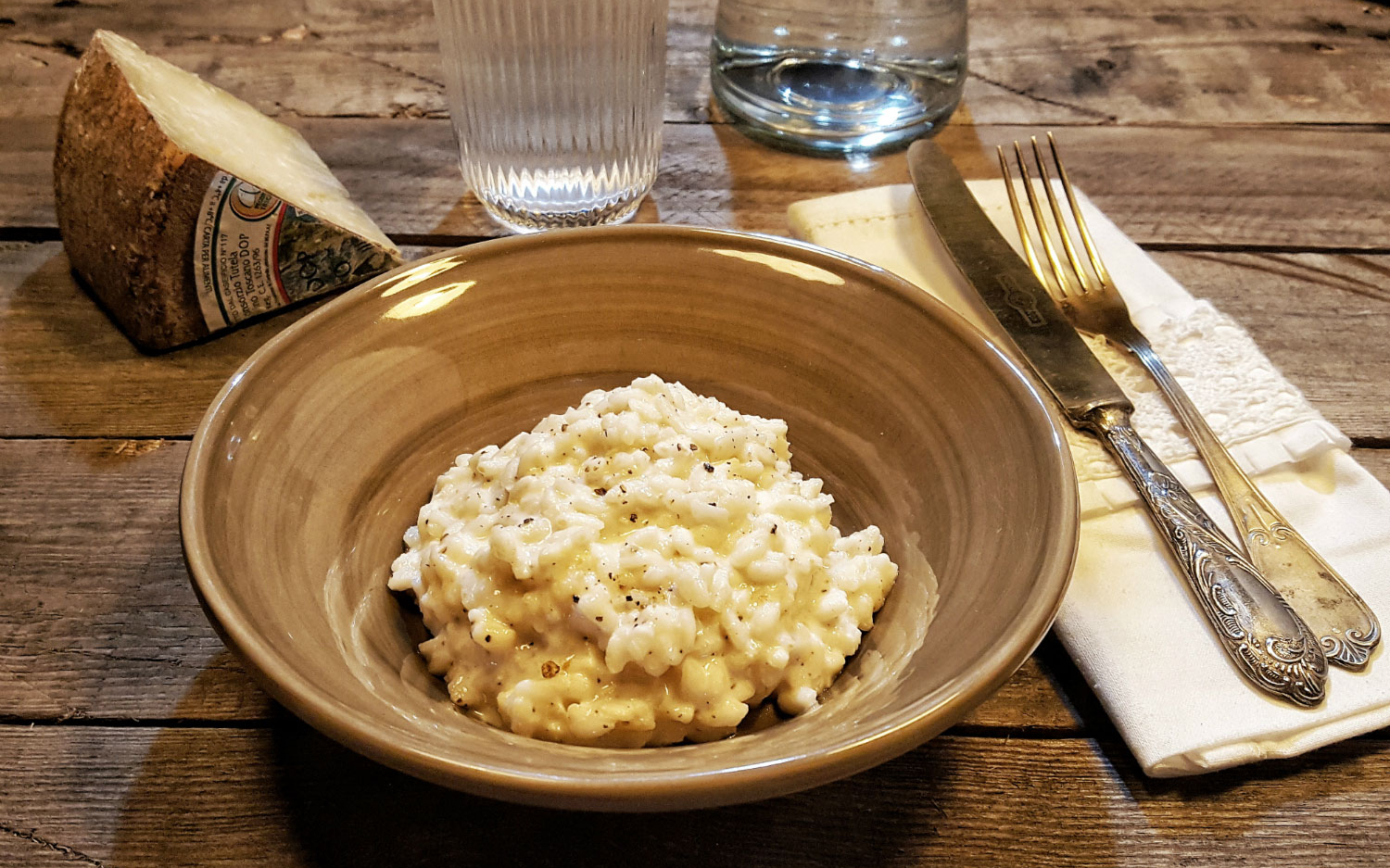 Risotto cacio e pepe